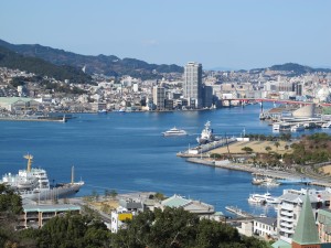 グラバースカイロードからの長崎港